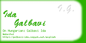 ida galbavi business card